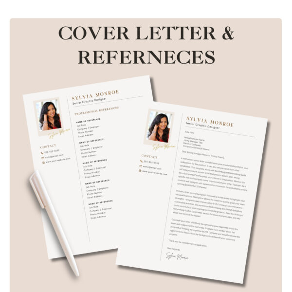 marketing resume template script worksheet brand kit canva template professional resume creative cv template brand design logo resume description - Image 6