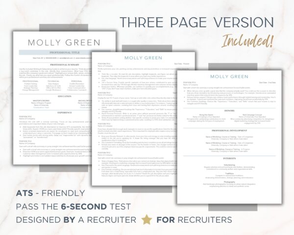 Medical Health Services Manager Resume Template Healthcare Administrator CV Early Career Job ATS Layout Med Download Word Cover Letter Pages - Image 3