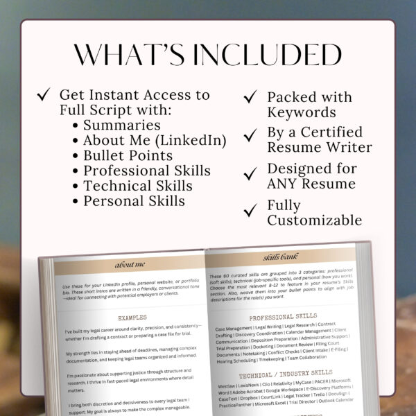 Lawyer Resume Template Google Docs Paralegal Job Description wording Attorney work product Word resume design Law firm legal assistant resume - Image 3