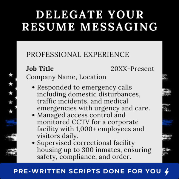 Security guard gift him Resume Wording job application Template Law Enforcement gift Police template Script writing service Public Safety CV - Image 3