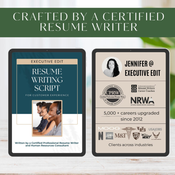 Customer Experience Writing Template Resume Script Job Description Language CX Resume Word Customer Service CV Sample Download Support Staff - Image 4