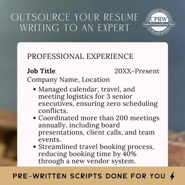 Executive Assistant principal Resume writer template script writing rush resume Job Description template resume google docs ats friendly cv - Image 5