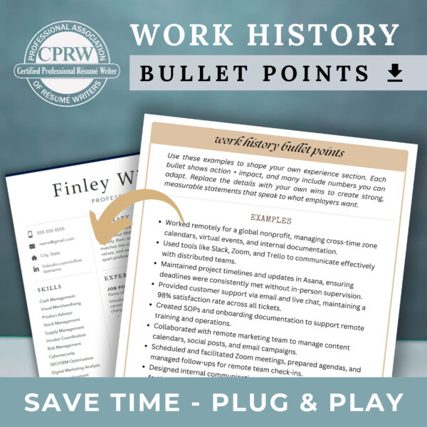 Remote Worker Resume template words Virtual assistant Job application Work From Home improvement list template script writing service flyer - Image 6
