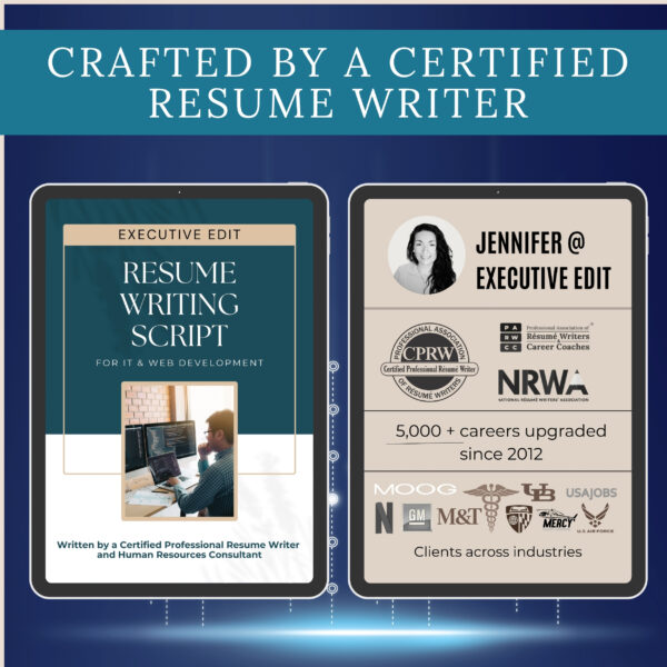 IT management Resume template script writing service Web Development Kit Software Management Resume Full Stack web developer tech device cv - Image 6