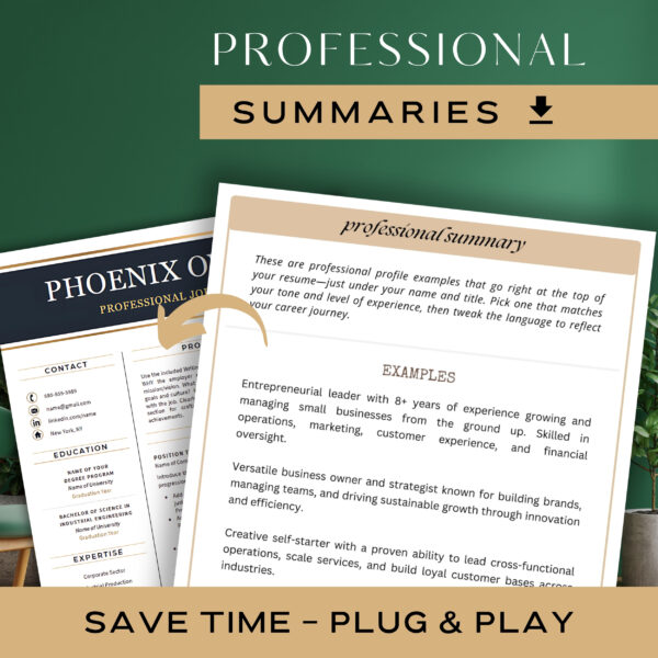 Entrepreneur Women coach template script writing service Business Owner Job Description words Startup Resume Wording Self Employed CV Sample - Image 6