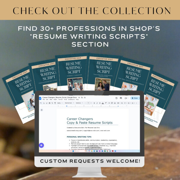 Career Change job resume writer decor book CV builder Wording Corporate gift for teacher resume Management Education quotes script writer cv - Image 7
