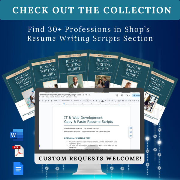 IT management Resume template script writing service Web Development Kit Software Management Resume Full Stack web developer tech device cv - Image 7