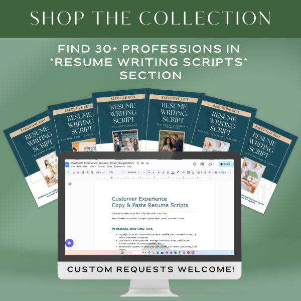 Customer Experience Writing Template Resume Script Job Description Language CX Resume Word Customer Service CV Sample Download Support Staff - Image 7
