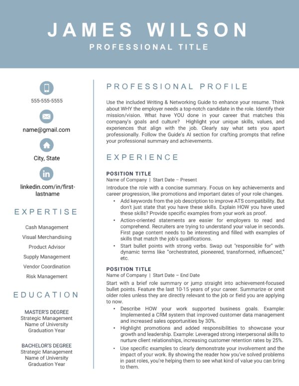 Professional CV template word resume Bundle cover letter office manager Career Package professional resume writer best resume template cv - Image 3