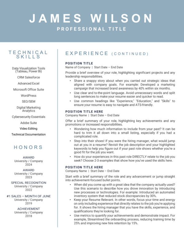 Professional CV template word resume Bundle cover letter office manager Career Package professional resume writer best resume template cv - Image 5