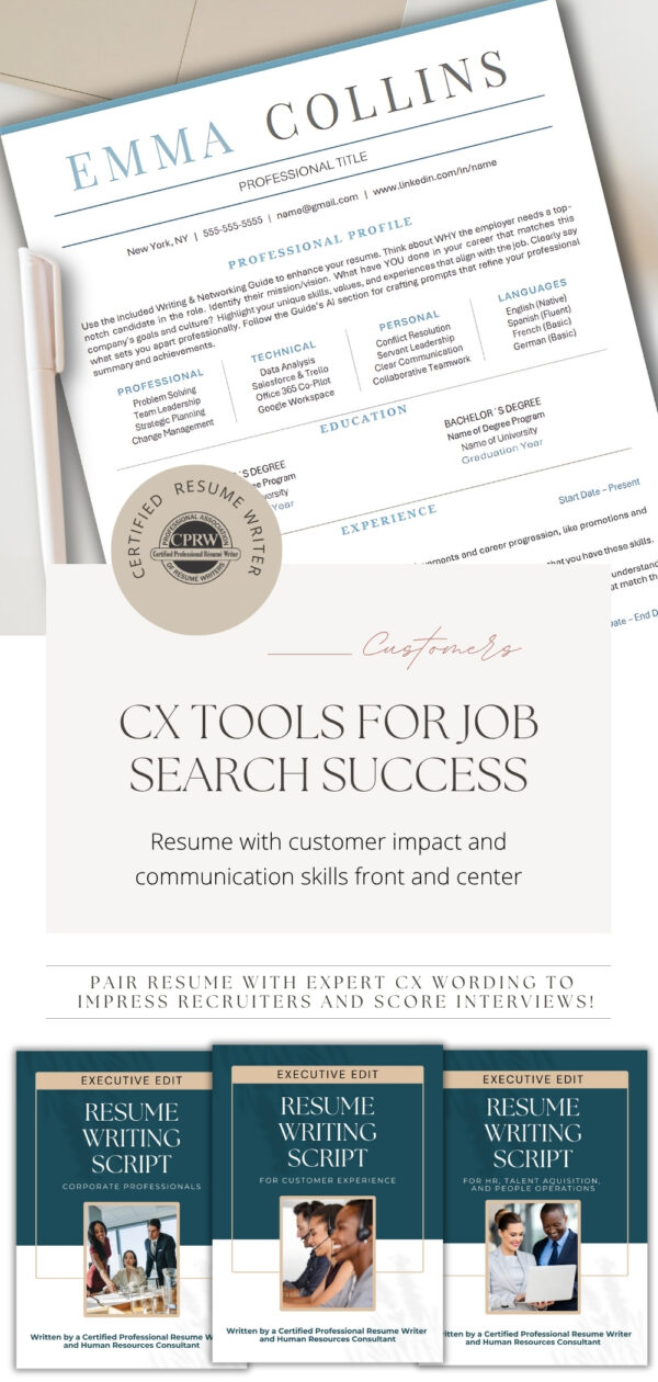 ATS Resume Template Customer Experience Word CV one column Google Docs Modern Resume template page resume writer Professional CV Template - Image 11
