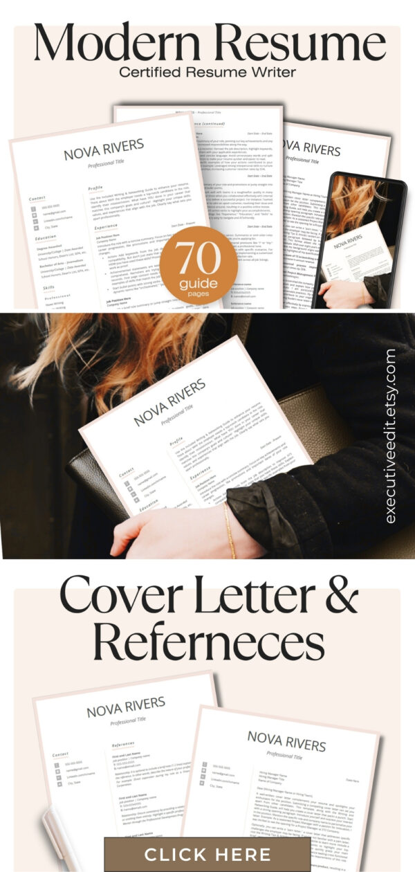 Freelance Marketing Resume Graphic Design Portfolio CV Visual Designer Modern Resume Template word Two Column Visual Resume creative pages - Image 10