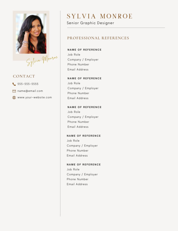 marketing resume template script font worksheet brand kit canva template professional resume creative cv template brand design logo des resume - Image 5